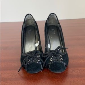 Mossimo Velvet chunky high heel size 7